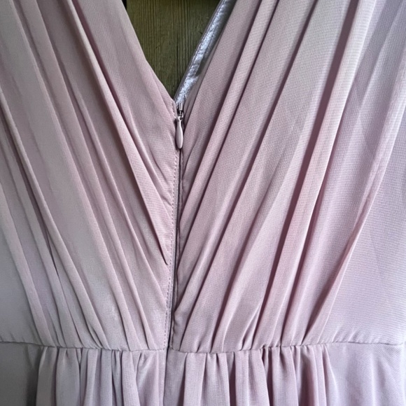 Eliza J Navy Rose Pink Embellished High/Low Chiffon Satin Dress Size 10 US $188 - Picture 16 of 16